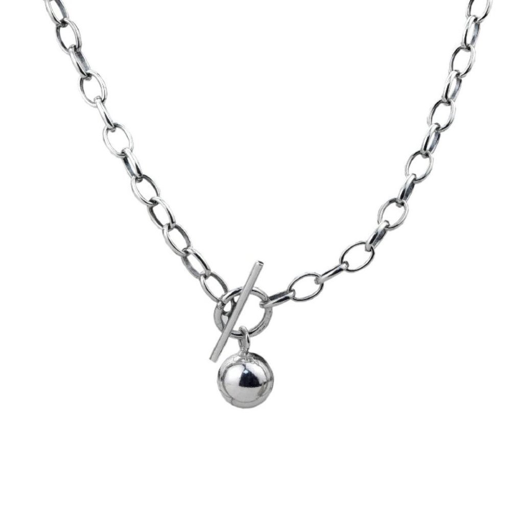 *NEW 925 Sterling Silver Toggle Link Necklace - Picture 4 of 7
